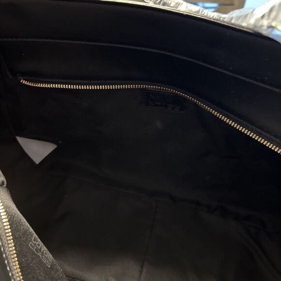 Cavalli Class Sandra Shopper Tote Bag Black Debossed Designer Handbag NWT - Picture 6 of 8